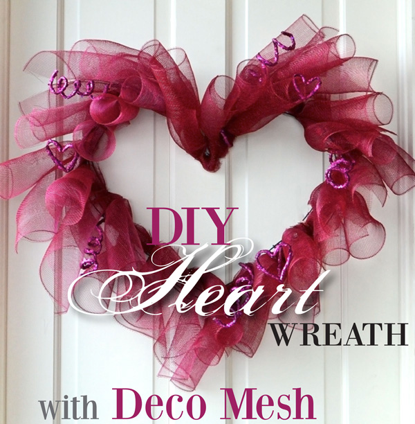 How to Make a Deco Mesh Wreath for Valentine's Day - How to Make