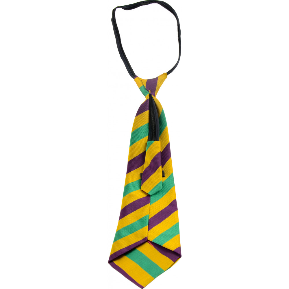 Mardi Gras Striped Neck Tie [25865MGAJ] - MardiGrasOutlet.com