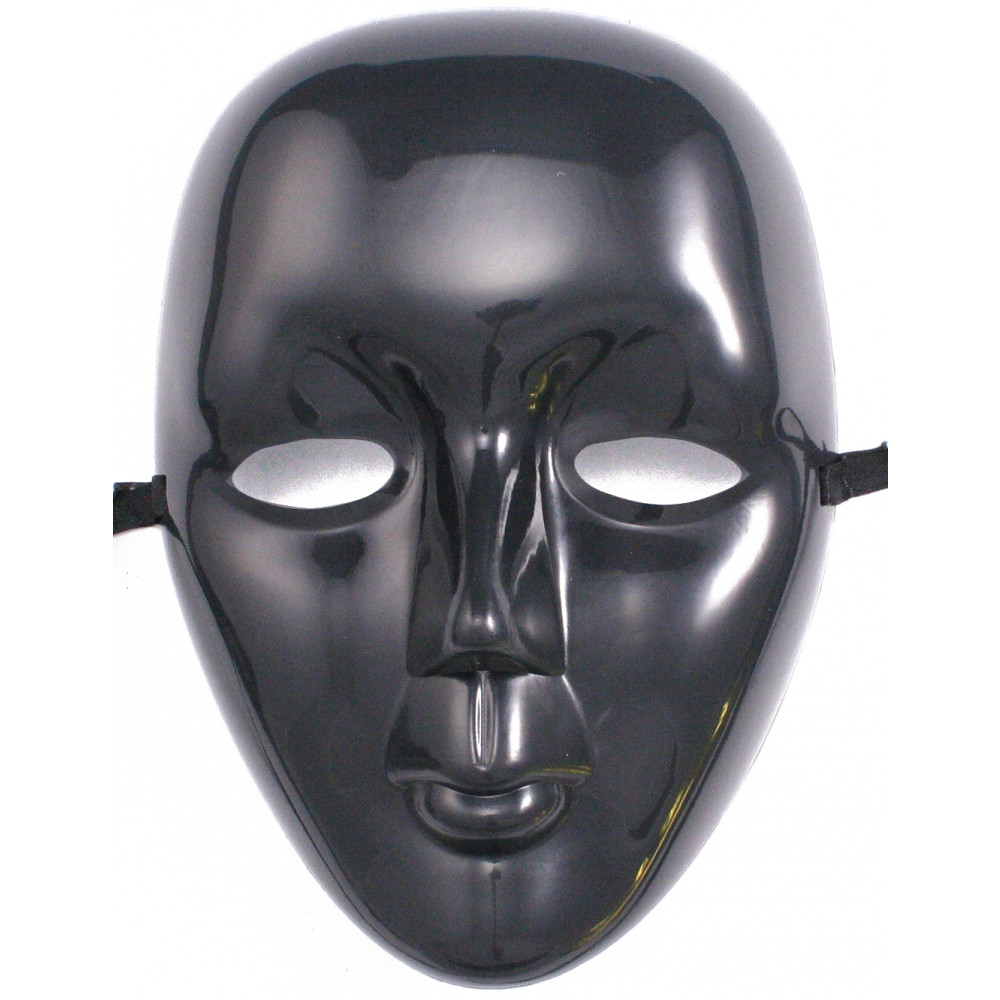 Plastic Mask: Black MardiGrasOutlet.com