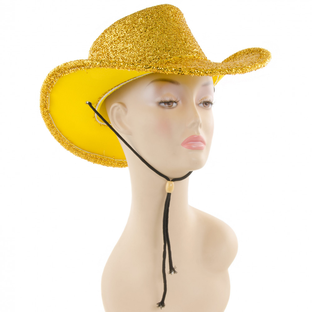 Gold Cowboy Hat 11in x 5in