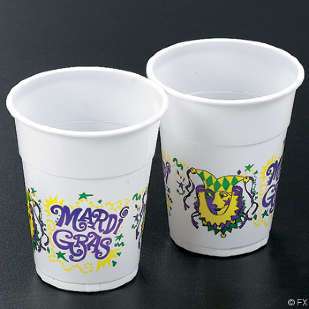 16 Ounce Light Blue Plastic Cups from Beads by the Dozen, New Orleans