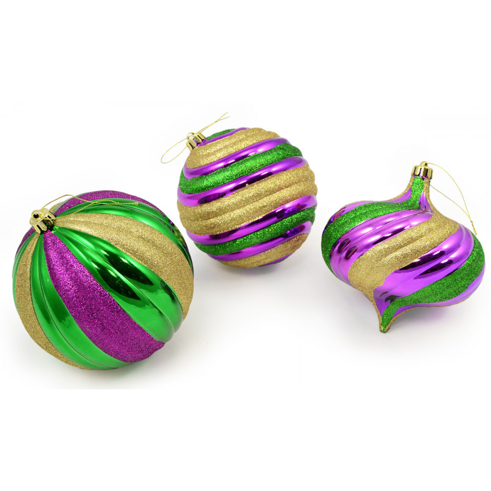 GIANT Mardi Gras Ornaments. Perfect for a Mardi Gras Ball or party