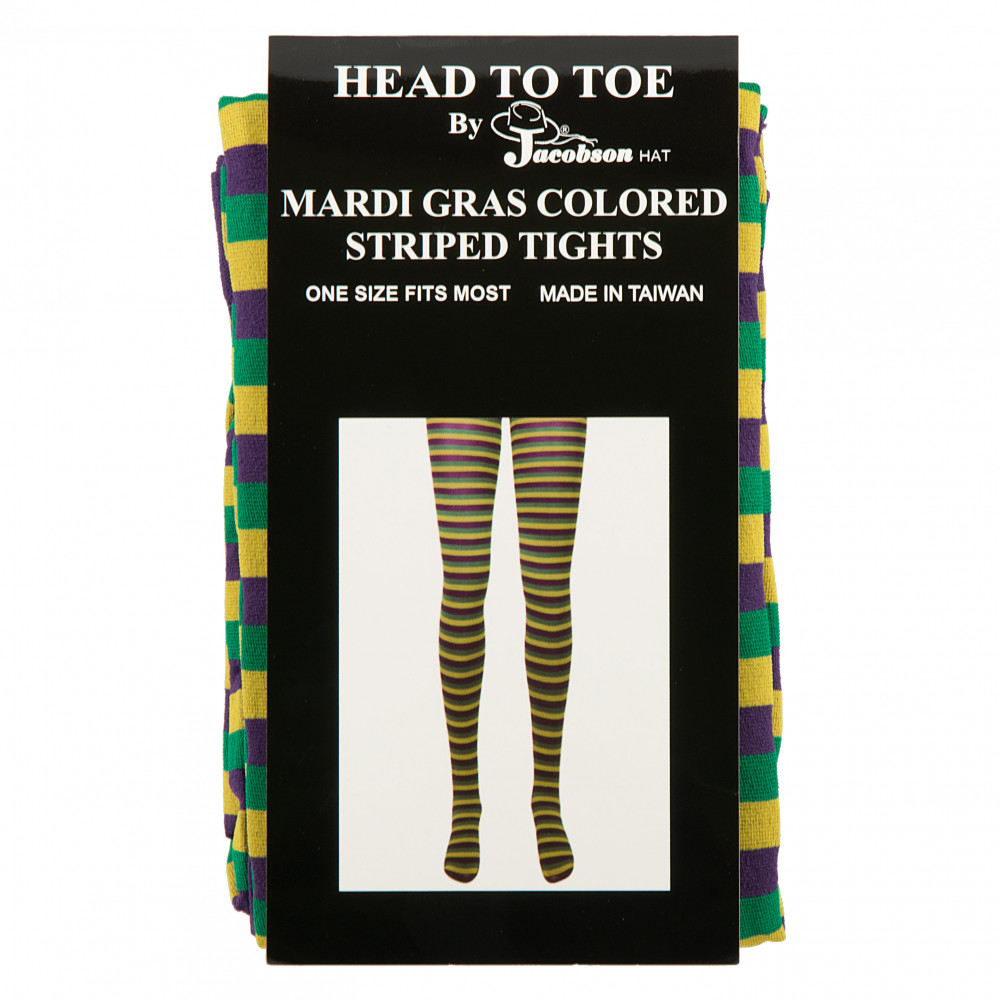 Leggings: Bold Mardi Gras Stripe (M/L)