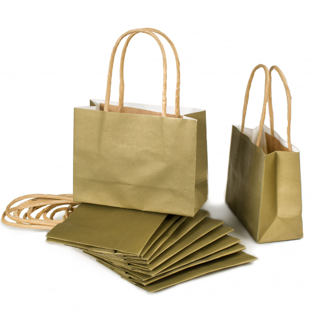 Small Gift Bags with Ribbon Handles Gold Mini Gift Bag,for Birthday  Weddings Christmas Holidays Graduation Baby Showers(Metallic Dots 8 Pack  Bulk) - Walmart.ca