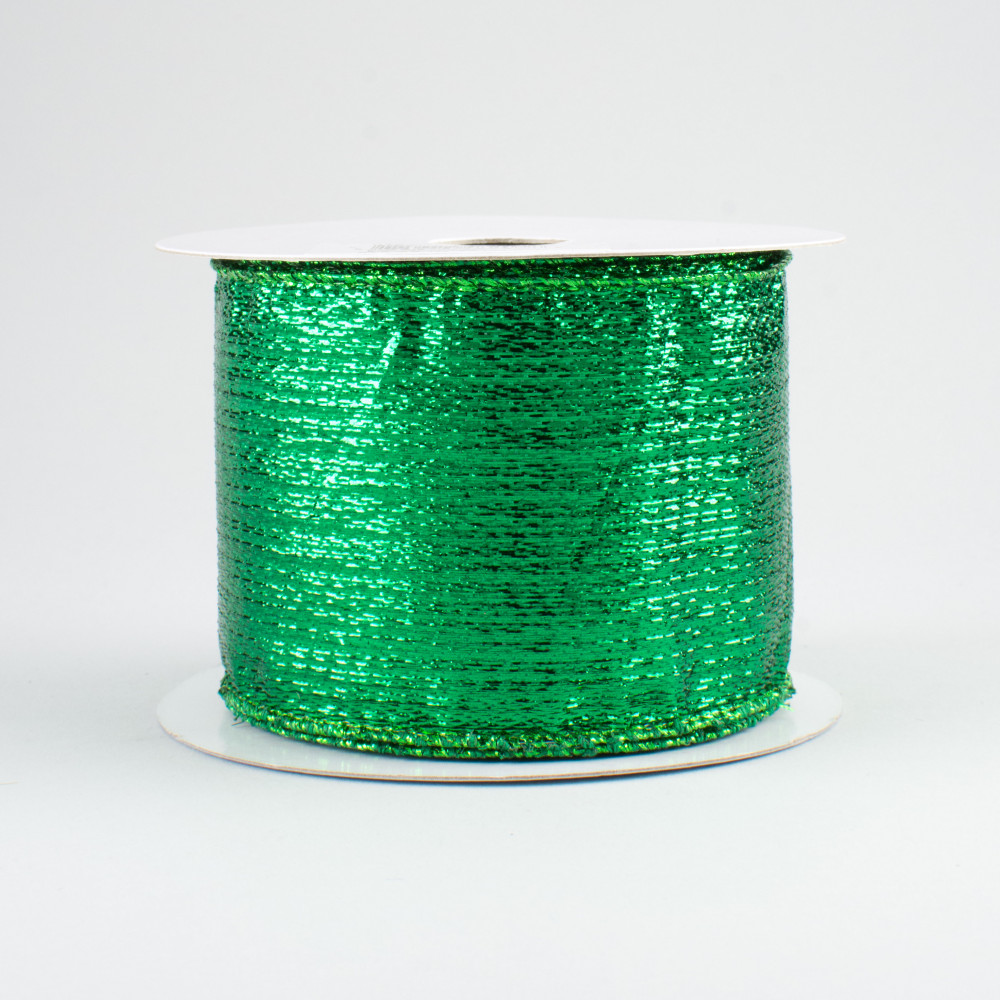 4 Poly Deco Mesh Ribbon: Metallic Emerald Green [RS200506