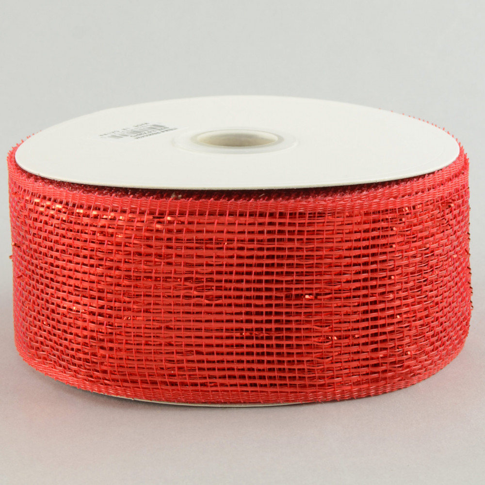 2.5 Poly Mesh Ribbon: Metallic Red [RS200424] 