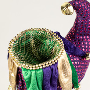 Jester Shoe Decoration: Purple Lamé