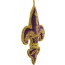 Zardozi Fleur de Lis Ornament: Purple